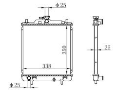 SU RADYATORU CARRY GA413 1.3 98=>     350x338x26 17700-78A00