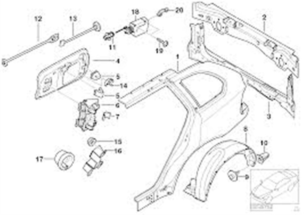 ÇAMURLUK ARKA E53/R 10/03=> BMW 41217129094