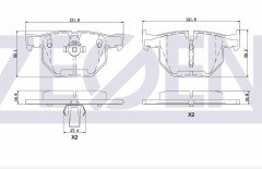 Fren Balata Arka Bmw 5 Serısı (E60) 525 İ 17.00Mm 2003-2010-34216763044-34216791938-34216775678-34216769105