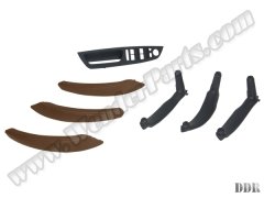 Kapı Tutamak Seti X5:E70+LCI X6:E71 Ön&Arka; (Kahve) Deri Kaplamalı - 51416975891L7