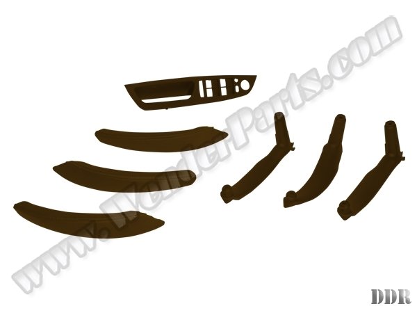 Kapı Tutamak Seti X5:E70+LCI X6:E71 Ön&Arka; (Mokka) Deri Kaplamalı - 51416975797L7