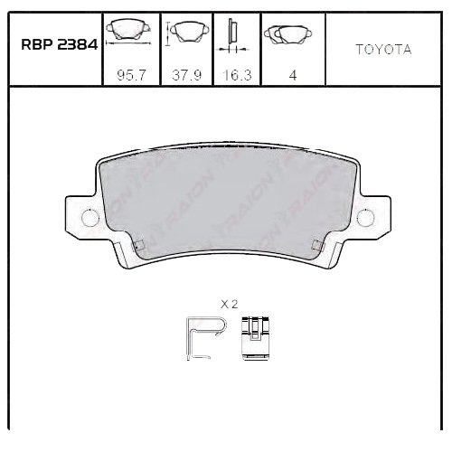 Arka Fren Balata - Corolla 02-06 Rbp2384