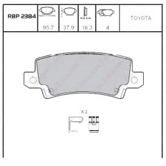 Arka Fren Balata - Corolla 02-06 Rbp2384