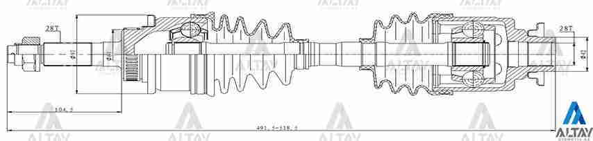 Aks Komple Ön B-2500 06=> / Bt-50 06-15 / Ranger 06-11 / 4X4 492Mm Pp042560X
