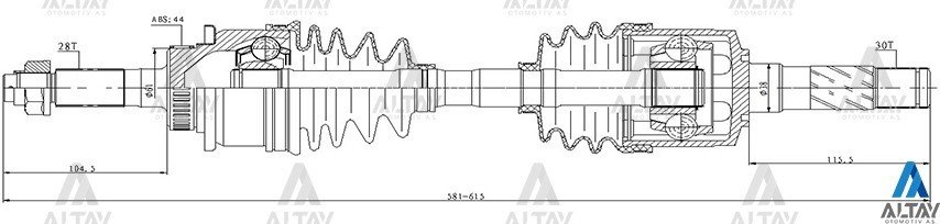 Aks Komple Ön B-2500 06=> / Bt-50 06-15 / Ranger 06-11 / 4X4 577Mm Pp042550Xa
