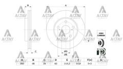 FREN DİSKİ COROLLA 19=> BENZİNLİ 1.6 / 1.5 / HYBIRD 1.8 / YARIS CROSS 1.6 ÖN HAVALI 282-5
