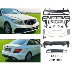 Gövde Kiti W204 (Ön:PDCsiz, Arka:PDCli, F.Yık-lı, 2-Çıkış, Panj-lu, Egz.Uçlu) -W205 AMG-Look- 2011-1 ---