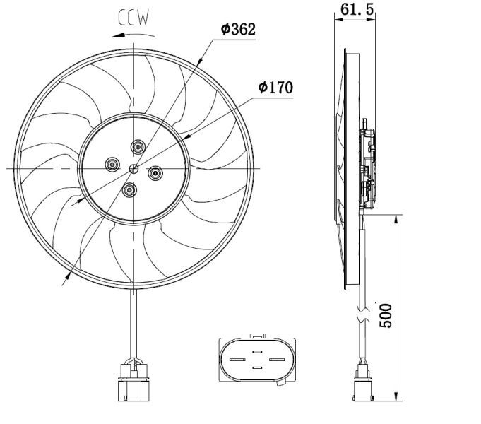 AUDİ A4-A5 TOUREG FAN MOTORU 8W0959455AD