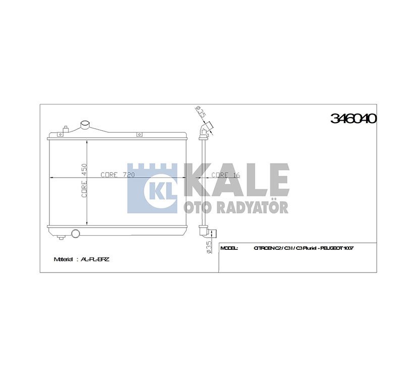 Radyatör Su Grand Vıtara 05-15 1.9 Ddıs (Mt) Brazıng 1770067J00