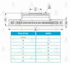 Fren Diski D-Max 04-07 Euro-3 4X2 / Ön Havalı 256-6 8973088680