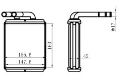 KALORIFER RADYATORU H100 KMY 94-05     163x148x42 97221-4B000