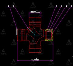 İstavroz Mafsal (Şaft) Starex 02-08 / Bongo K2500 (28Mm X 82Mm Dıştan Segman) Gu1000
