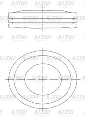 PİSTON SEGMANLI ASTRA / CORSA 1.4 Z14XE 77.6mm 050