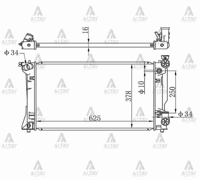 Radyatör Su Avensıs 03-08 2.0 Vvtı 22Mm (At) 164000H120