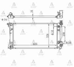 Radyatör Su Avensıs 03-08 2.0 Vvtı 22Mm (At) 164000H120