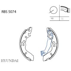Arka Fren Balata (Pabuc) - Accent 95-99 Rbs5074