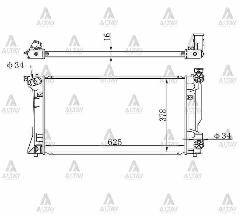 Radyatör Su Avensıs 03-08 2.0 Benzinli (Mt)