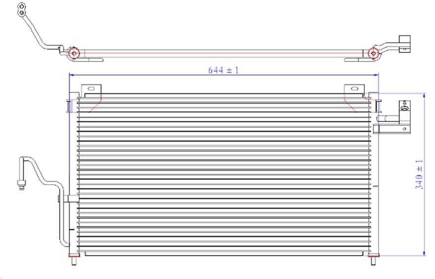 KLIMA RADYATORU 323 1.5 - 1.8 98=> / 2.0 DIZEL     646x321x16 B6BG-15-200F