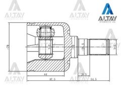 Aks Kafası İç Accent 95-06 / Excel 90-94 / 25X22X35 4950522810