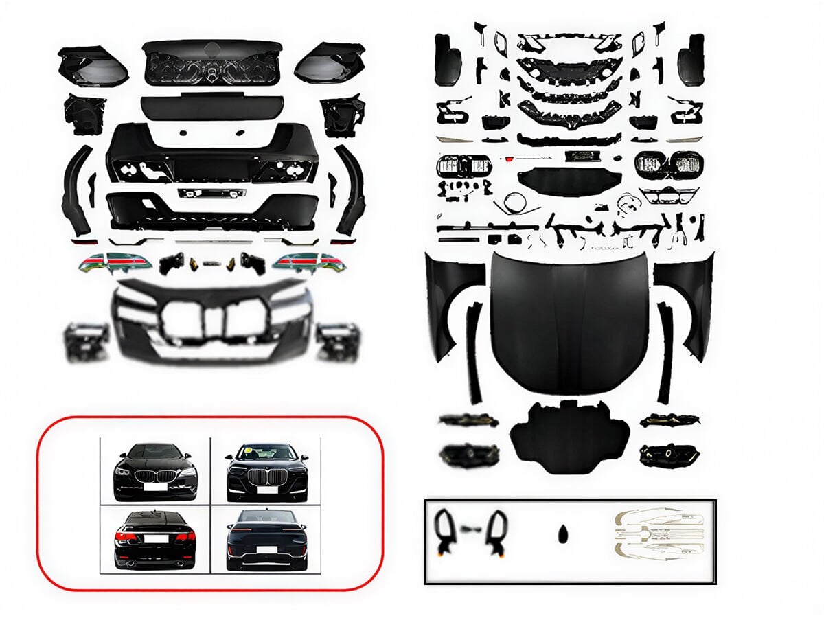 Komple Gövde Kiti F01/F02 [DONUSUM => G70] Panj-lu, Kaput/Çamurluk/Bagaj Kap., Far/Stop -///M-Sport-
