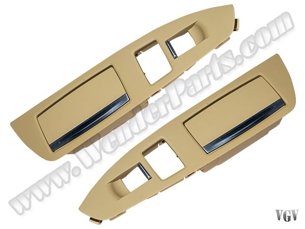 Cam Düğme Çerçeve Seti F01-LCI Arka Sol&Sağ; Küllüklü; Bej (Arka Güneşlik) - 7322879/880