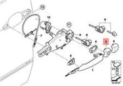 KAPI KOLU DEVAMI E87/R ÖN ASTARLI BMW 51217162438