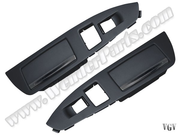 Cam Düğme Çerçeve Seti F01-LCI Arka Sol&Sağ; Küllüklü; Siyah (Arka Güneşlik) - 7322877/878