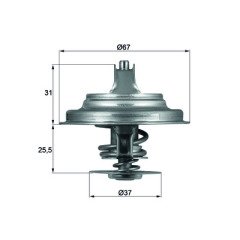 Termostat 71C Vw Crafter (2E) 2.5Tdı 06-, Lt35 2.5Tdı 99-06 Tx 25 71D