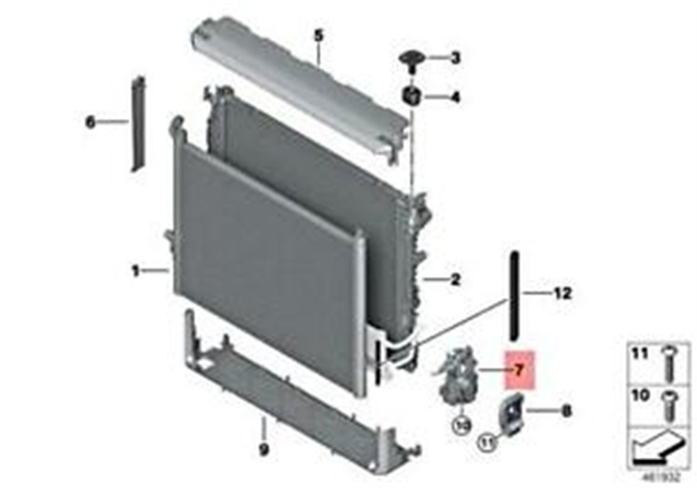 RADYATOR TUTUCU R BMW 17118632128