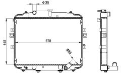 SU RADYATORU H100 KMY 05=>     445x580x26 25310-4F110 - 25310-4F000 - 25310-4F400 - 25310-4F210