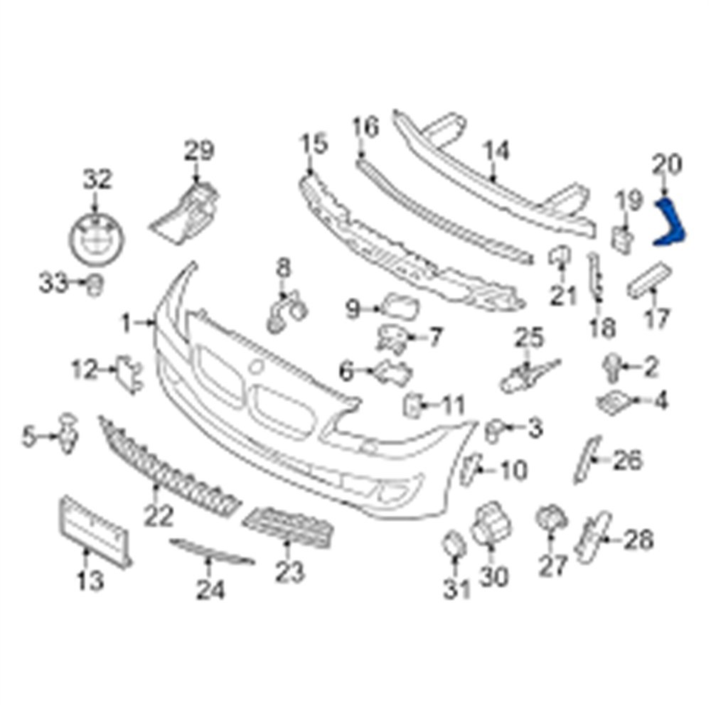TAMPON BRAKETİ F07/GT/R/ÖN BMW 51647203828