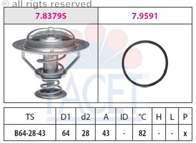 Termostat (64-82C)- Navara 2.5 Dcı 05- / Patfınder 2.5 05- / Skystar 02- / L200 Cr 07-15 / Pajero 21200Ad200