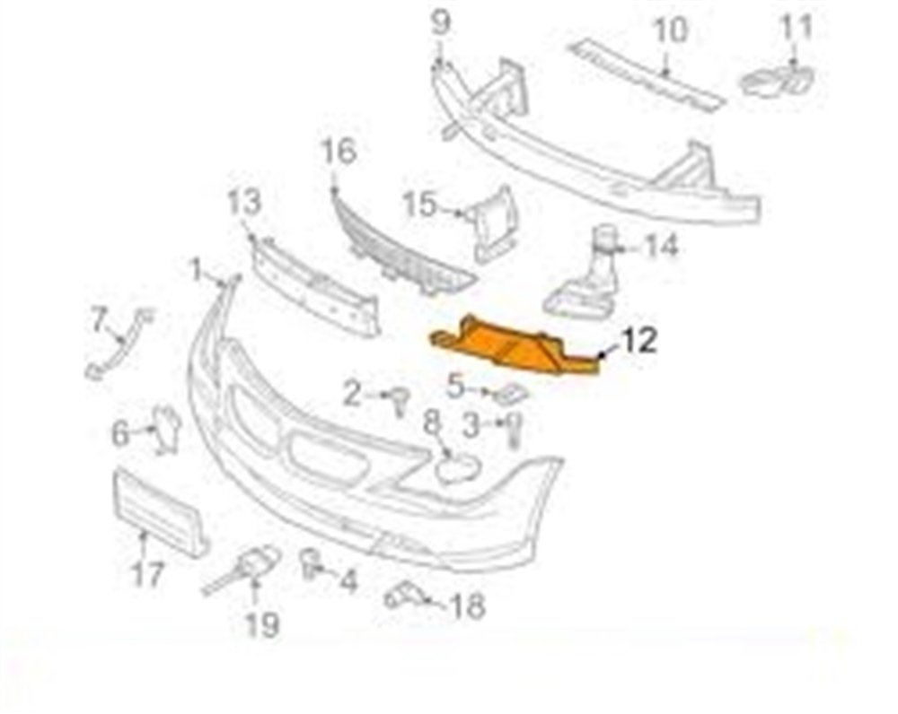 TAMPON SÜNGERİ E63/M6/L ÖN BMW 51117898283
