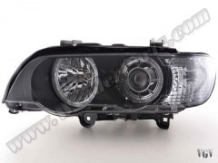 Komple Far X5:E53 Sol; (Kristal Siyah) Beyaz Sinyal; Xenon 2000-03 - 63126930235R1