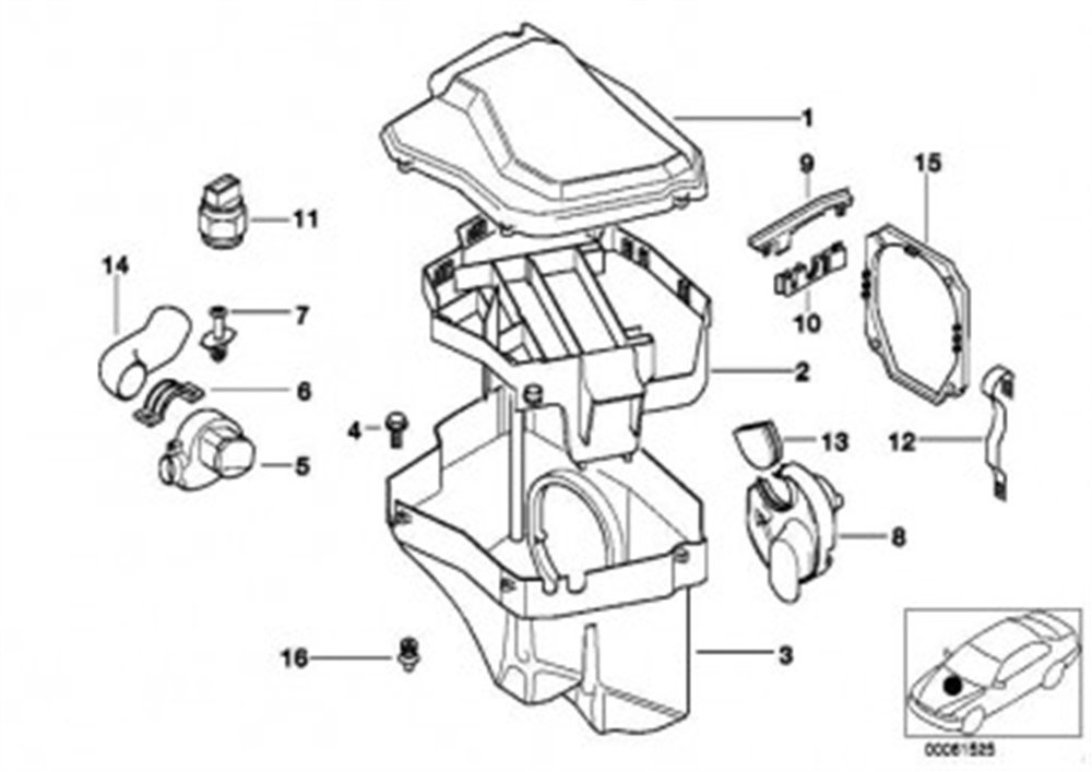 SİGORTA KUTUSU E39 ALT (AUT) BMW 12901435566