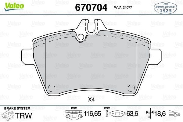 M.BENZ W169-245 ÖN FREN BALATASI 160-170Cdı A1694202020