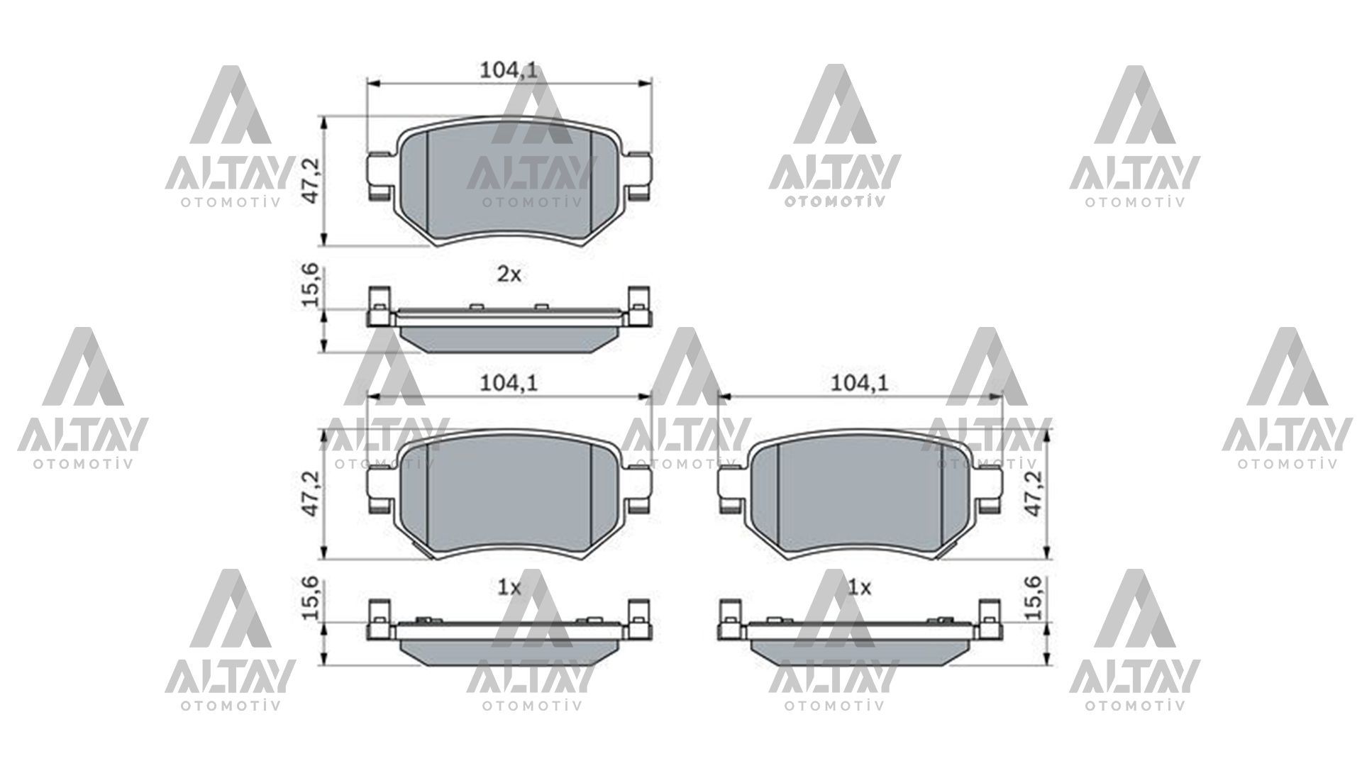 FREN BALATA MAZDA 6 13=> ARKA