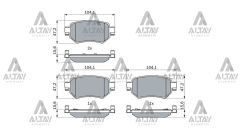 FREN BALATA MAZDA 6 13=> ARKA