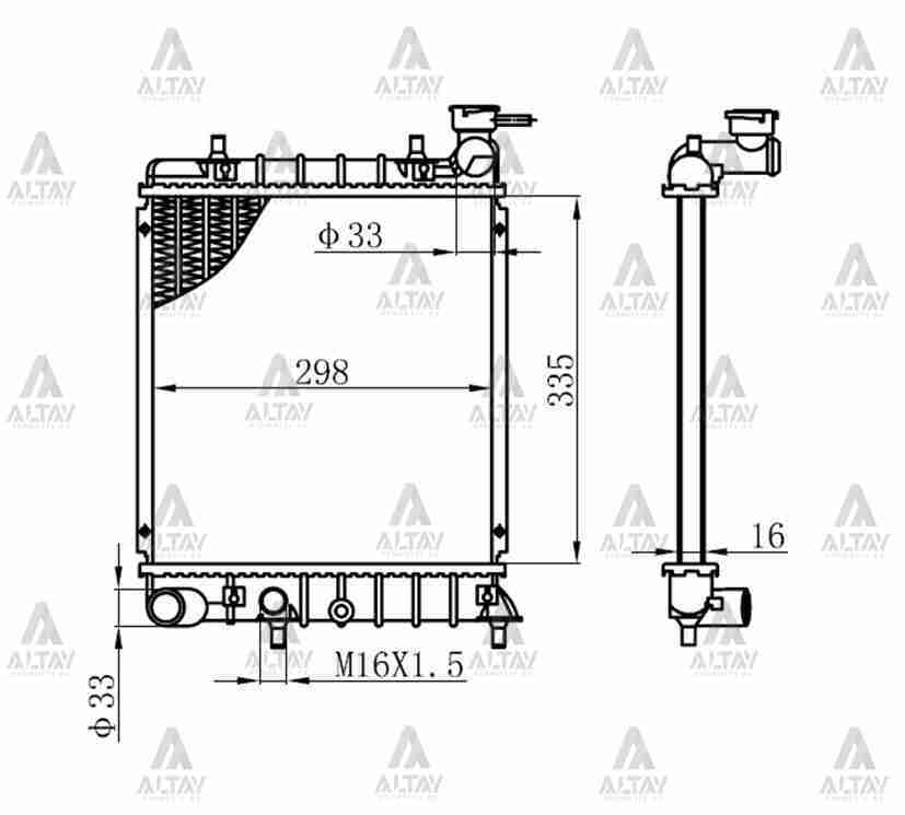 Radyatör Su Accent 00-02 1.3 - 1.5 (Mt) 2531025050