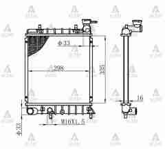 Radyatör Su Accent 00-02 1.3 - 1.5 (Mt) 2531025050
