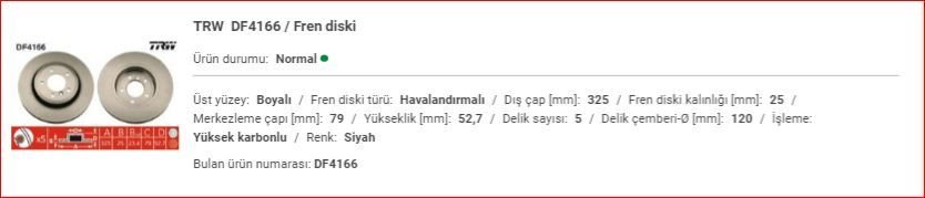 BMW E46 .3.30 ÖN FREN DİSK TAKIM 34116864047