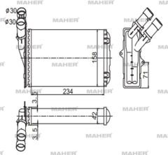 RADYATÖR KALORİFER BERLINGO  96-08 / PARTNER 96-08 MEKANİK