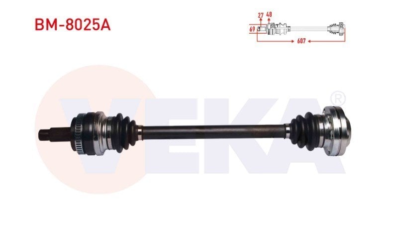 Komple Aks Sol Arka Bmw 3 Serısı (E90) 320 D Abslı 48 Dıs Uzunluk 607 Mm 2005-2011 304477 33217547075