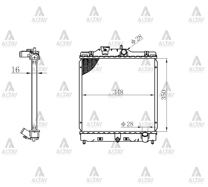Radyatör Su Cıvıc  92-00 16Mm (Mt) 19010P01003