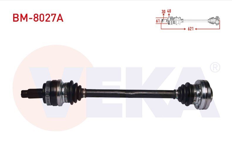 Komple Aks Sol Arka Bmw X3 (E83) 2.0 D Abslı 48 Dıs Uzunluk 621 Mm 2004-2010 304673 33203415955 33217529913 33207537607 33217540115