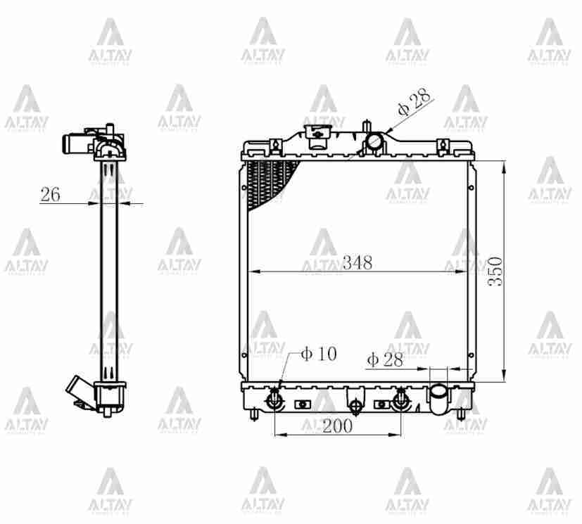 Radyatör Su Cıvıc  92-00 26Mm (At) / Hrv 99-15 19010P03901