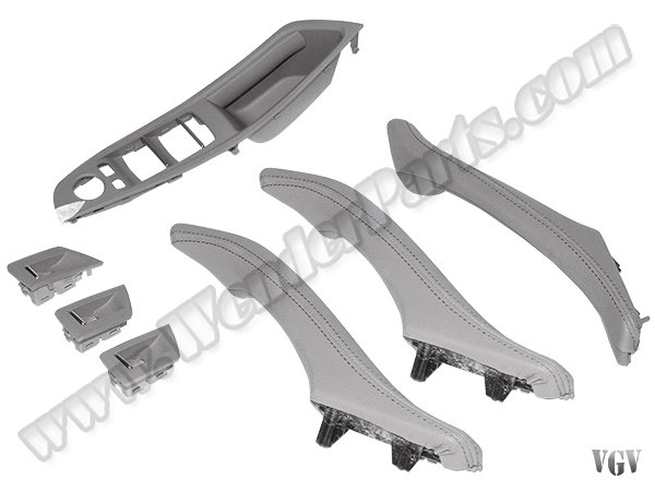 Kapı Tutamak Seti F10+LCI Ön&Arka; (Gri) Deri Kaplamalı - 51417225877L7