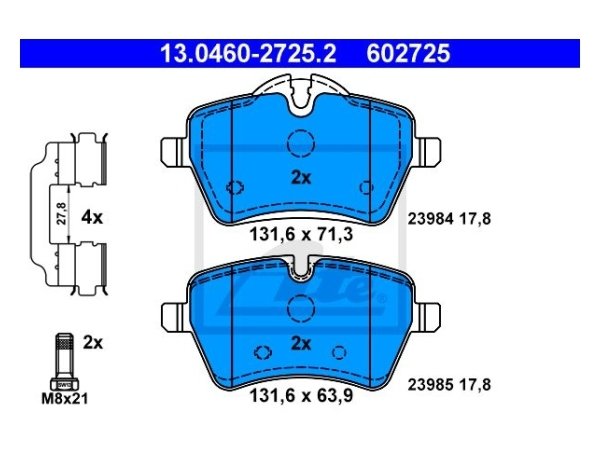 Fren Balatası Mini-R60/R61 Ön - 13046027252