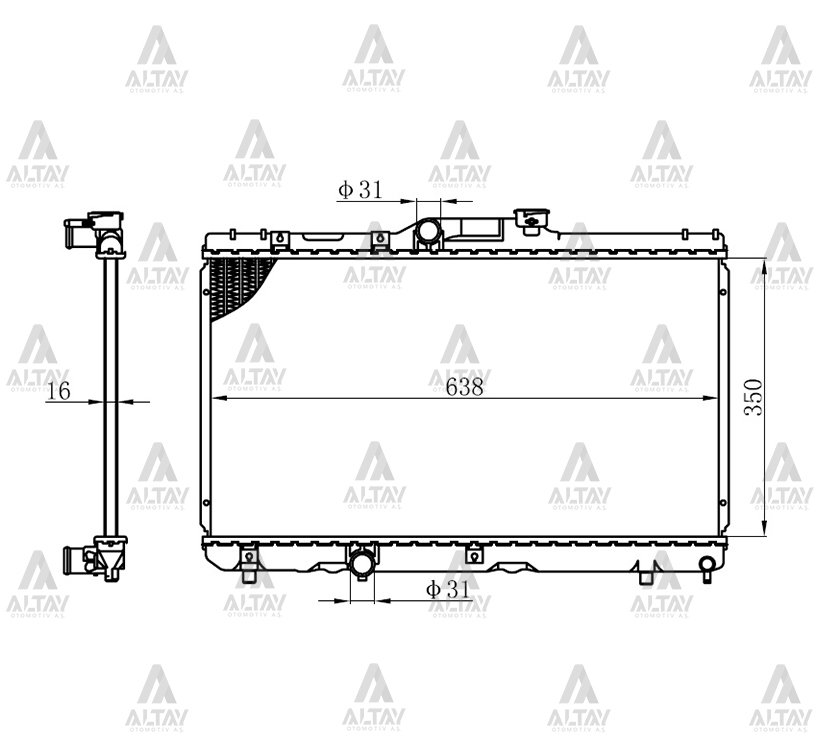 Radyatör Su Corolla  93-00 Ae-101/111 (Mt) 1640015450