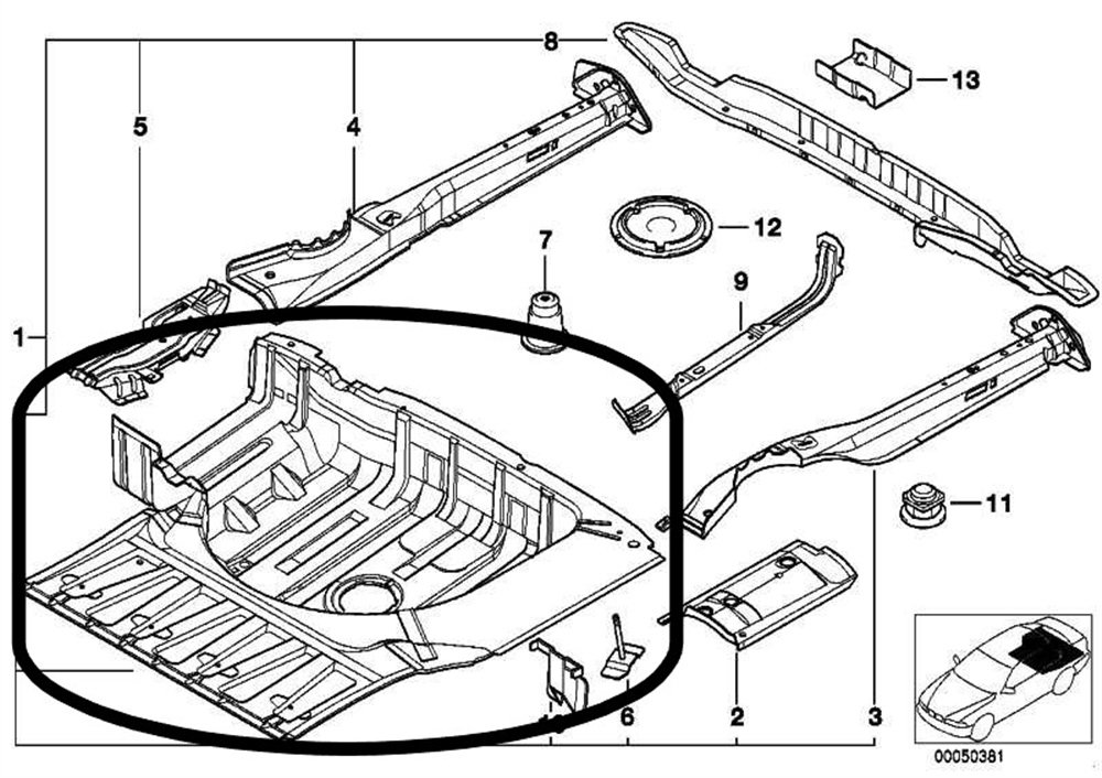 BAGAJ HAVUZ E39 BMW 41128185092